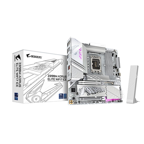 დედაბარათი - Gigabyte Aorus Elite Ice Z890M Wi-Fi 7 DDR5
