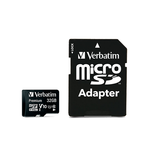 მეხსიერება - Micro SD Card Verbatim Premium 32 GB + Adapter