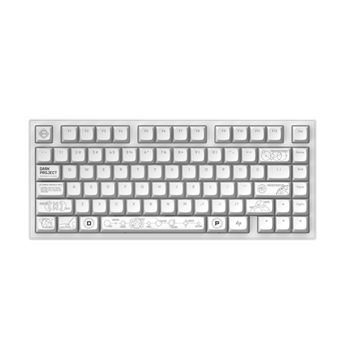 უკაბელო ტენვადი მექანიკური კლავიატურა - Dark Project Alu 81A Terra Nova White WL BT
