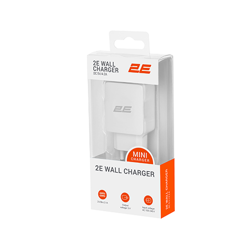 მობილურის დამტენი - 2E WC4USB-W
