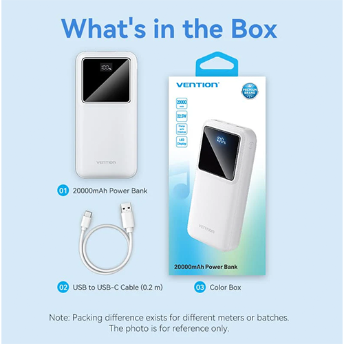 Power Bank - Vention FHLW0 20 000 mAh White