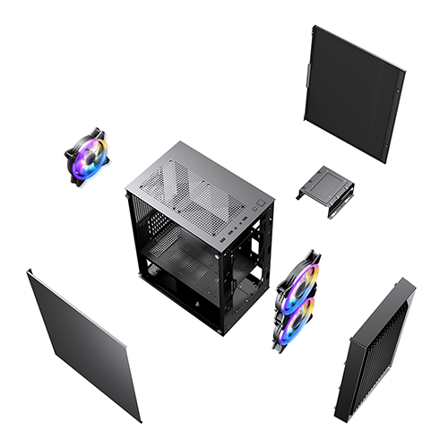 ქეისი - ST Player Black.Sir BS-2 - 3x120 Fan RGB