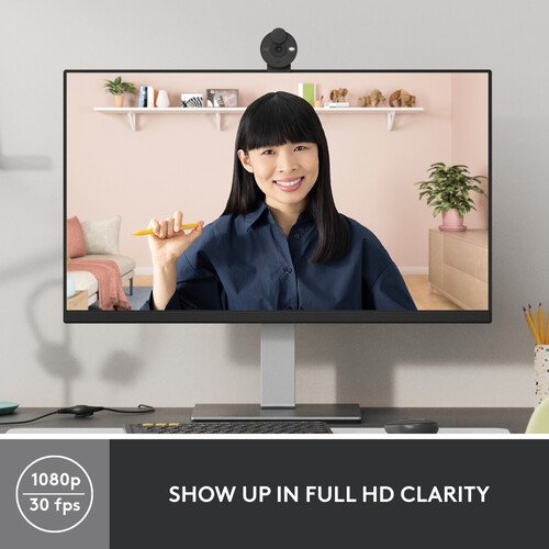 ვიდეოთვალი - Logitech Brio 300 Type-C Graphite