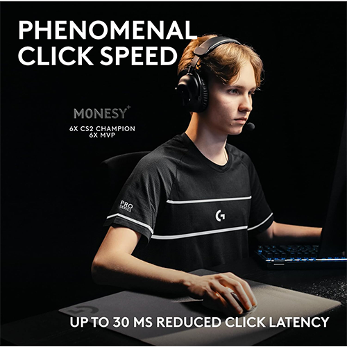 უკაბელო ტენვადი მაუსი - Logitech G Pro X2 Superstrike Rechargeable WhIte-Black WL