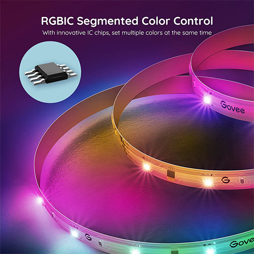Govee RGBIC Basic Wi-Fi + Bluetooth LED Strip Lights 10მ