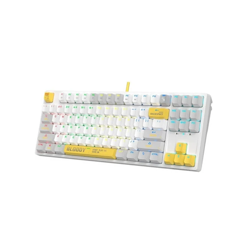 მექანიკური კლავიატურა - A4Tech Bloody S87 RGB Energy White