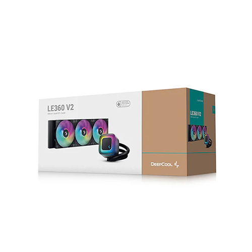 პროცესორის წყლის გაგრილება - Deep Cool LE360 V2 360 mm ARGB Black