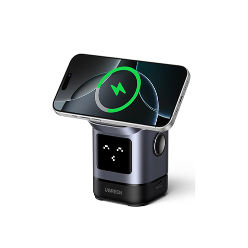 მულტი უკაბელო დამტენი - Ugreen W709 Uno 15W Fast Wireless Charging Pad Black-Grey