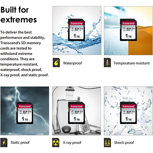 მეხსიერება - SD Card Transcend 128 GB V10