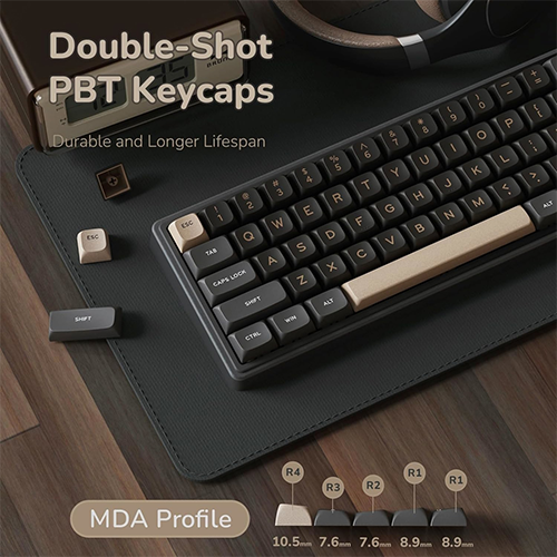 მექანიკური კლავიატურა - Royal Kludge RK R65 Chartreuse Switch Phantom