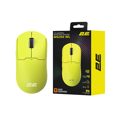 უკაბელო მაუსი - 2E Gaming MG355 RGB Yellow WL