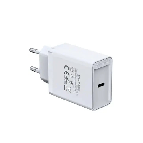 მობილურის დამტენი - Vention 1-Port Type-C Wall Charger (30W) EU-Plug White