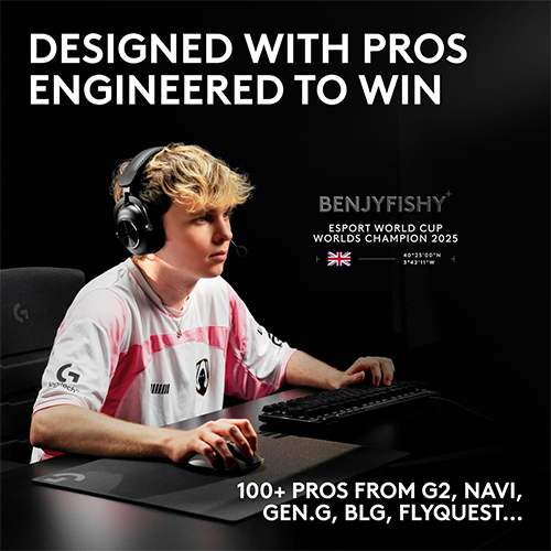 უკაბელო ტენვადი მაუსი - Logitech G Pro X2 Superstrike Rechargeable WhIte-Black WL