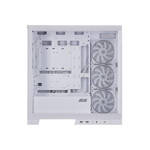 ქეისი + პულტი - 2E Gaming Fantom GK701W White - 4x120 Fan ARGB