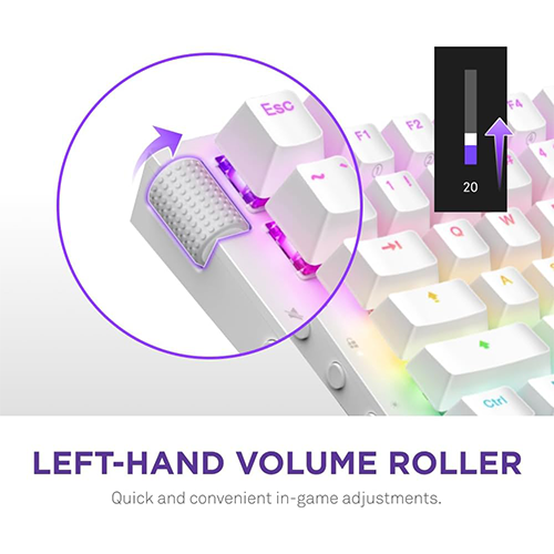 მექანიკური კლავიატურა - NZXT Function 2 Elite Mini TKL RGB White