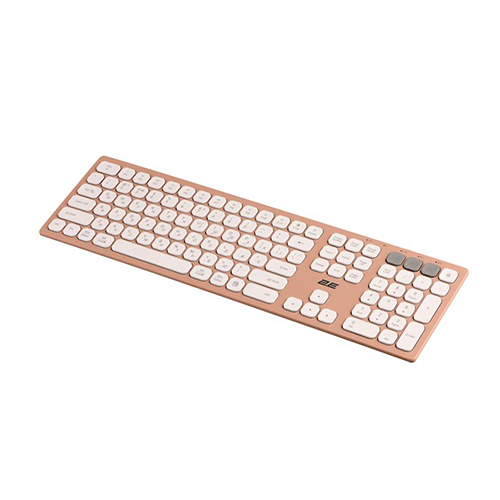 უკაბელო კლავიატურა - 2E KS270 Pink-White WL BT