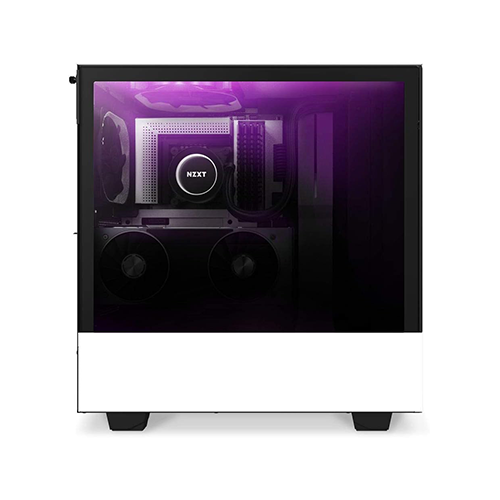 Case - NZXT H510 Elite Compact Cana White - 1×120 Fan + 3×140 Fan