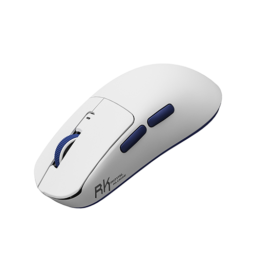 უკაბელო ტენვადი Bluetooth მაუსი - Royal Kludge RK M30 White-Blue Rechargeable WL BT