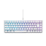 უკაბელო ტენვადი კლავიატურა - 2E Gaming KG360 RGB Rechargable White WL