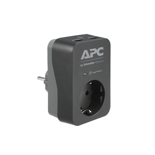 დენის ფილტრი 1 პორტიანი - Apc Essential SurgeArrest 1 Outlet 2 USB Ports Black 230V