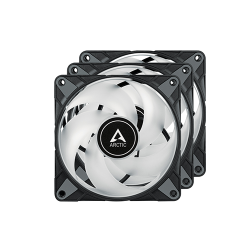 ქეისის გაგრილება - Arctic P12 PWM PST - 3x120 Fan ARGB Black