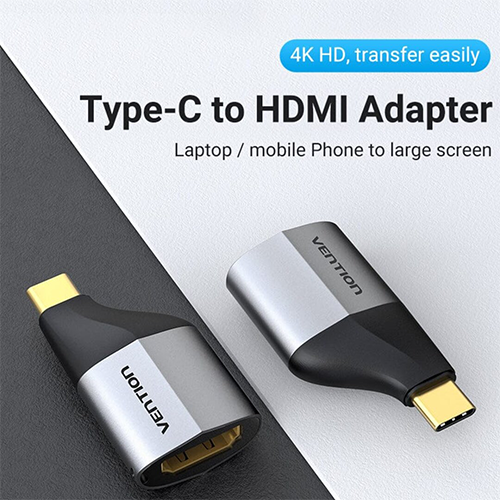 გადამყვანი - Vention Type-C To HDMI Gray Alloy Type