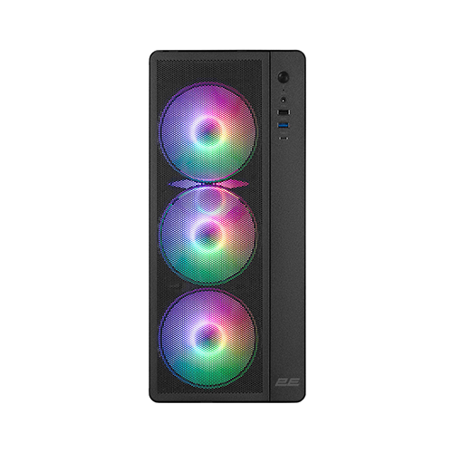 ქეისი - 2E Gaming Credo Plus V510B Black - 4x120 Fan LED