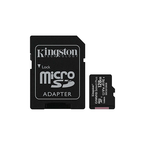 Memory - Micro SD Card Kington 128 GB + Adapter
