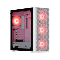 ქეისი + პულტი - 2E Gaming Vertex GI01W White - 3x140 Fan ARGB + 1x120 Fan ARGB