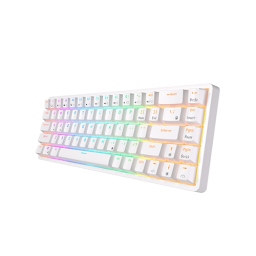 უკაბელო ტენვადი მექანიკური კლავიატურა - Royal Kludge RK G68 Red switch White WL BT