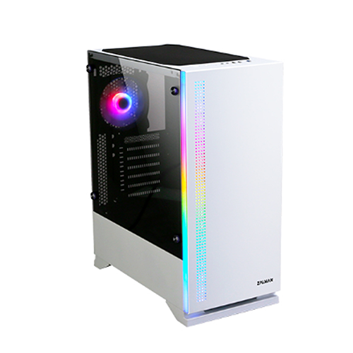 ქეისი - Zalman S5 White - 1x120 Fan RGB + 1x120 Fan