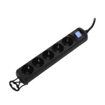 5 Port Extender - 2E 5 x Chuko With Switch Black 5m