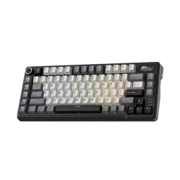უკაბელო ტენვადი მექანიკური კლავიატურა - Royal Kludge RK L75 Cream Switch Knight Black WL BK