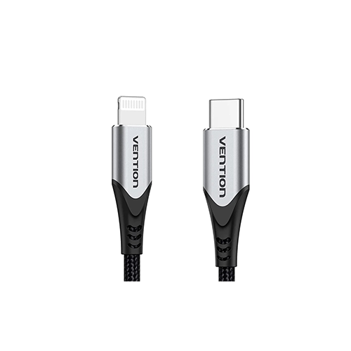 მობილურის კაბელი - Vention USB 2.0 C To Lightning Cable Gray Aluminum Alloy Type 1.5მ