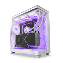 ქეისი - NZXT H6 Flow Snow White - 3x140 Fan ARGB