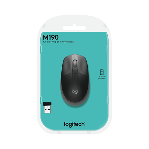 უკაბელო მაუსი - Logitech M190 Grey WL