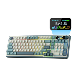 უკაბელო ტენვადი მექანიკური კლავიატურა - Royal Kludge RK S98 Brown Switch Light Cloud WL BT