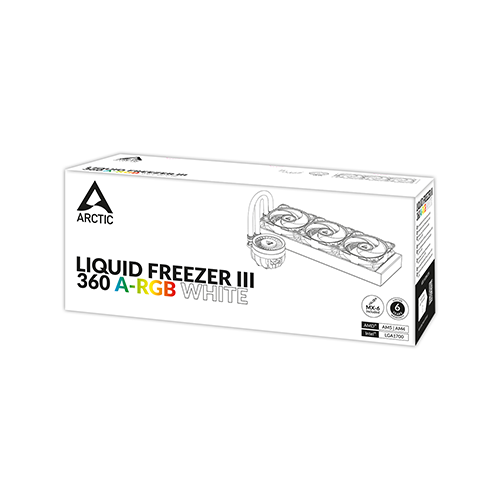 პროცესორის წყლის გაგრილება - Arctic Liquid Freezer III 360 mm ARGB White
