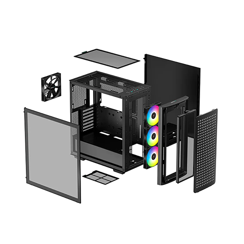 ქეისი - Deep Cool CK560 - 1x140 Fan + 3x120 Fan RGB