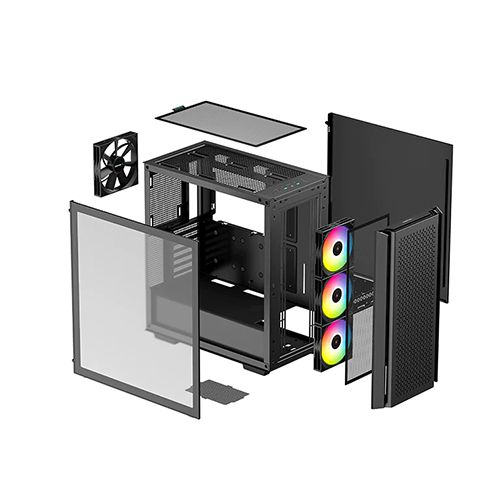 ქეისი - Deep Cool CG560 - 1x140 Fan + 3x120 Fan RGB