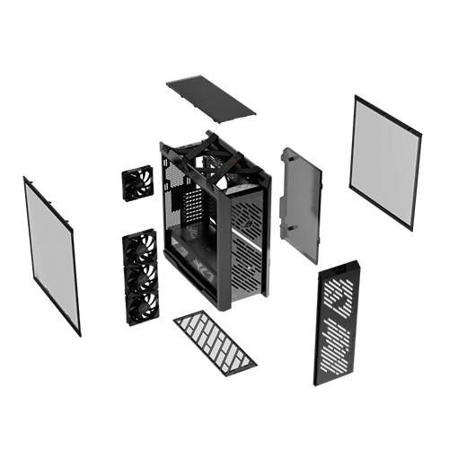 ქეისი - Asus Rog Strix Helios II GX601S - 4x140 Fan