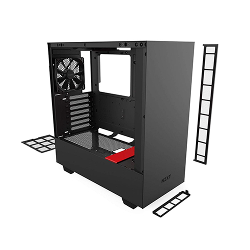 Case - NZXT H510 Black-Red - 2x120 Fan