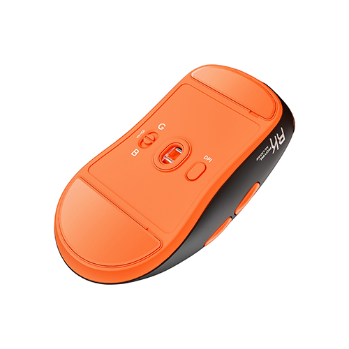 უკაბელო ტენვადი Bluetooth მაუსი - Royal Kludge RK M30 Black-Orange Rechargeable WL BT