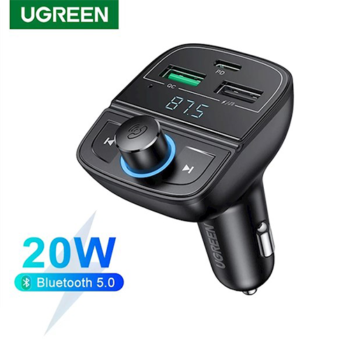 მანქანის FM მოდულატორი - Ugreen CD229 Bluetooth Car Charger USB 3.0 BT 5.0