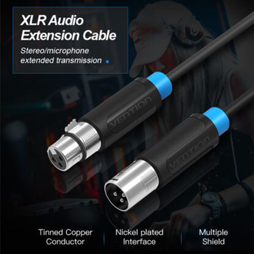 Vention XLR Audio Extension Cable 2მ Black