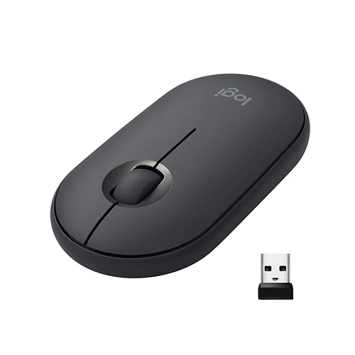 უკაბელო Bluetooth მაუსი - Logitech M350 Pebble Graphite WL BT