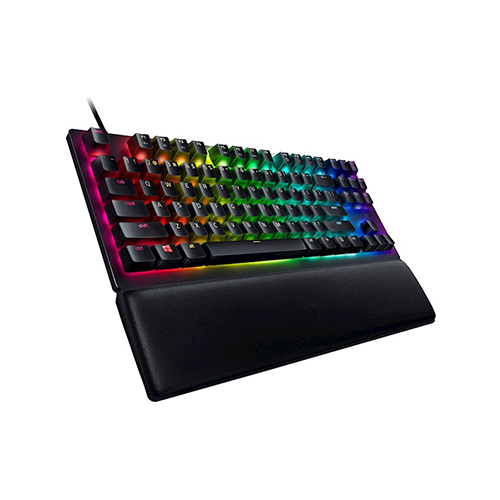 მექანიკური კლავიატურა - Razer Huntsman V2 TKL RGB 87key USB Black Purple Switch RU