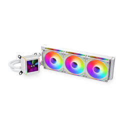 პროცესორის წყლის გაგრილება - Lian Li GA II LCD 360 mm ARGB White