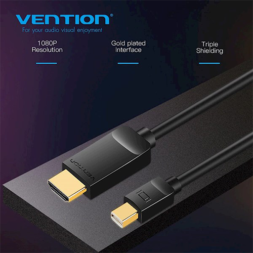 გადამყვანი კაბელი - Vention Mini Display To HDMI Black 1.5მ