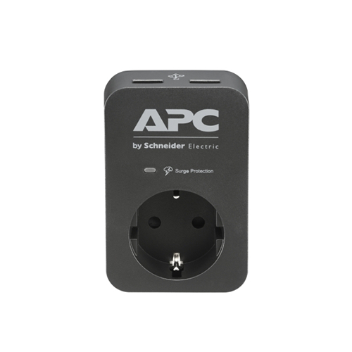 დენის ფილტრი 1 პორტიანი - Apc Essential SurgeArrest 1 Outlet 2 USB Ports Black 230V